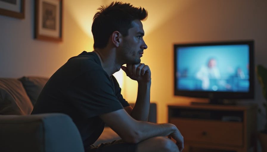 Thinking about a game — the first sign of staying power A side view of Russ Hale on a couch with one hand on his chin, looking at a blank TV screen, deep in thought about a game's impact.