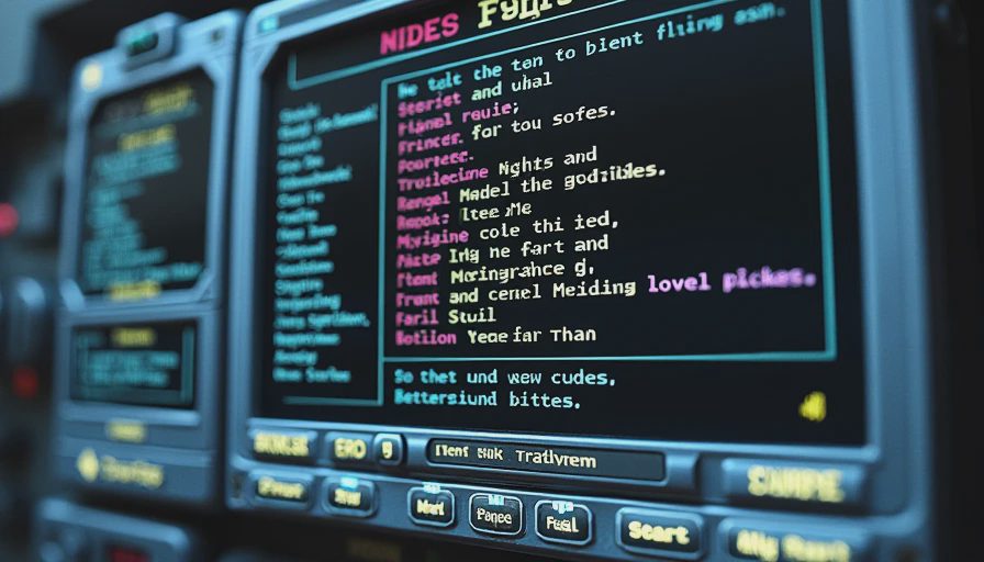 A screenshot of an older game showing a multi-layered menu system with several open windows and small text, illustrating the clunky interfaces of older games.