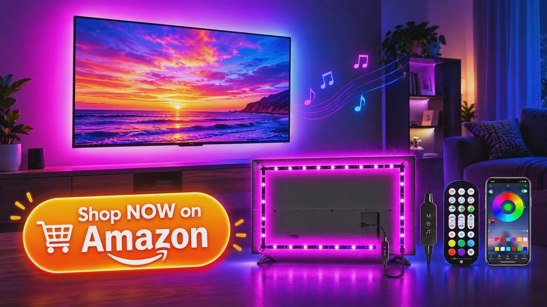 MATICOD TV LED backlight kit with remote, inline controller and app